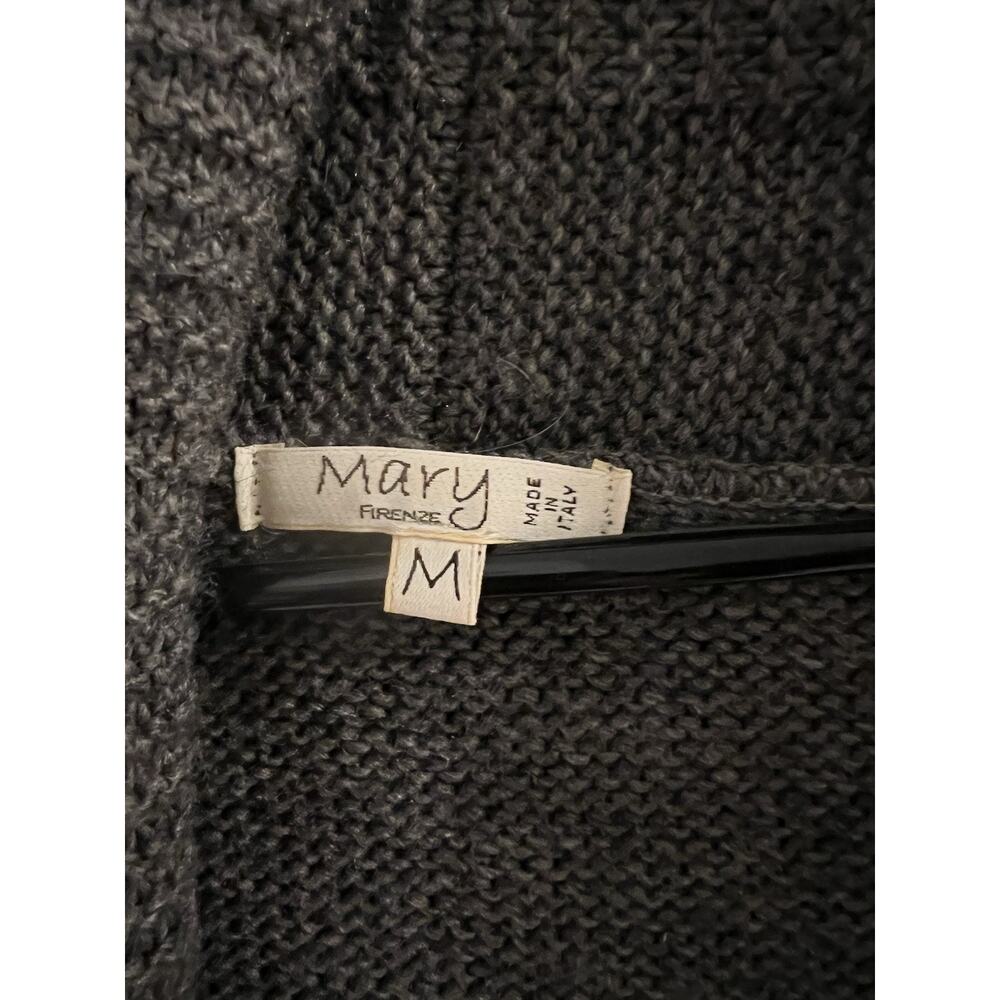 Mary Firenze Made In Italy Gray Open Cardigan Wool Alpaca Blend Sz M - Picture 4 of 7